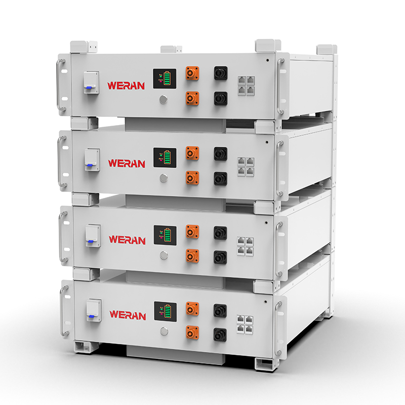 WERAN WRL-48100RW 51,2 V 100 Ah LiFePO4 stalna baterija (5,12 kWh) – 8000 ciklusa, CAN/RS485, kućni ESS koji se može složiti