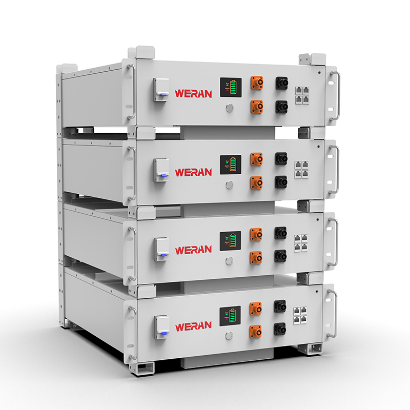 WERAN WRL-48100RW 51,2 V 100 Ah LiFePO4 stalna baterija (5,12 kWh) – 8000 ciklusa, CAN/RS485, kućni ESS koji se može složiti