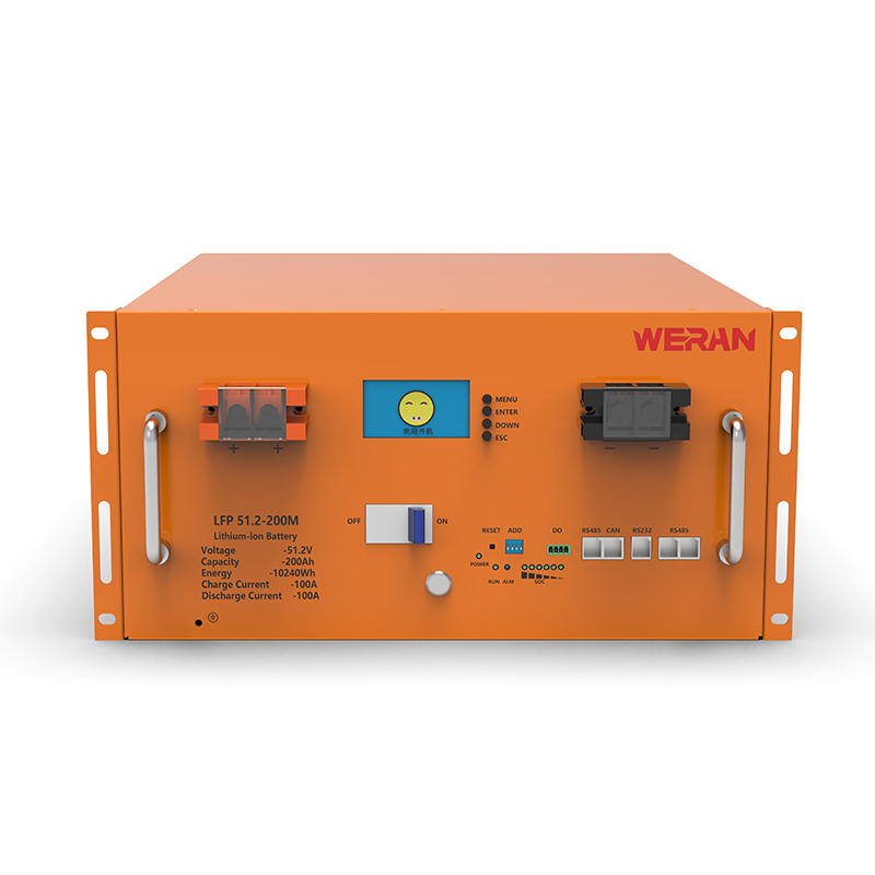WERAN WRL-48200RO 51,2 V 200 Ah LiFePO4 stalna baterija (10,24 kWh) – 8000 ciklusa, velika struja, modularna solarna pohrana