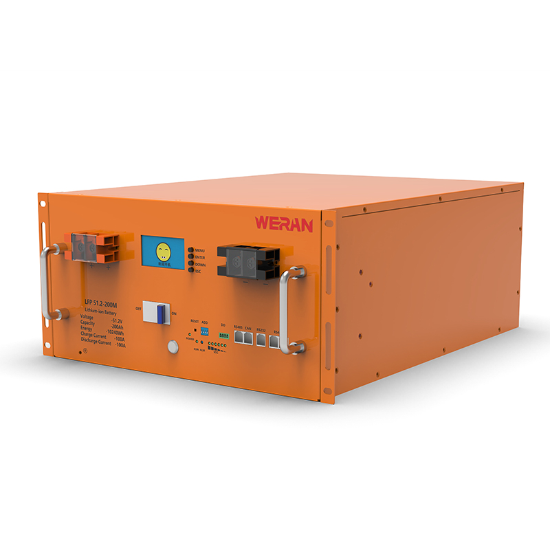 WERAN WRL-48200RO 51,2 V 200 Ah LiFePO4 stalna baterija (10,24 kWh) – 8000 ciklusa, velika struja, modularna solarna pohrana