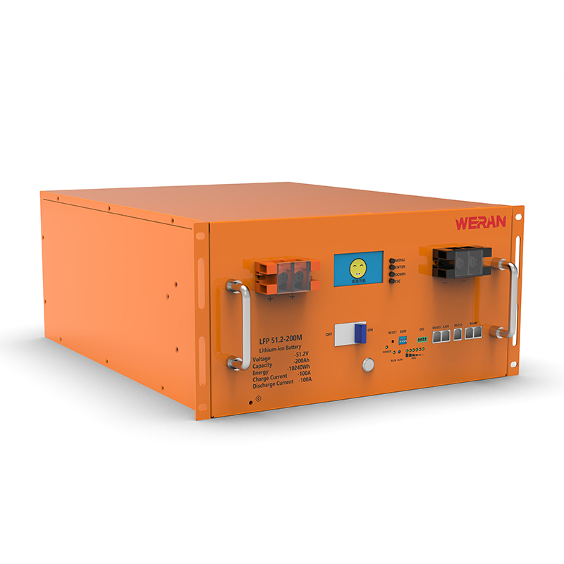 WERAN WRL-48200RO 51,2 V 200 Ah LiFePO4 stalna baterija (10,24 kWh) – 8000 ciklusa, velika struja, modularna solarna pohrana