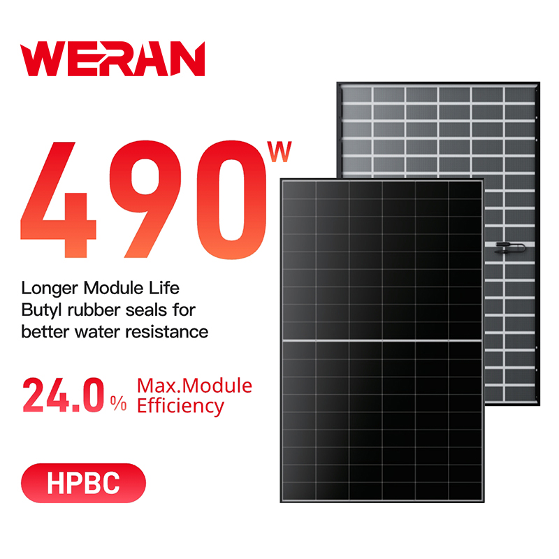 WERAN EcoLife 480-490W dvostruki stakleni BC solarni panel LR7-54HJD vrhunskog stambenog PV modula