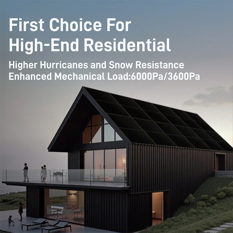 WERAN EcoLife 480-490W dvostruki stakleni BC solarni panel LR7-54HJD vrhunskog stambenog PV modula